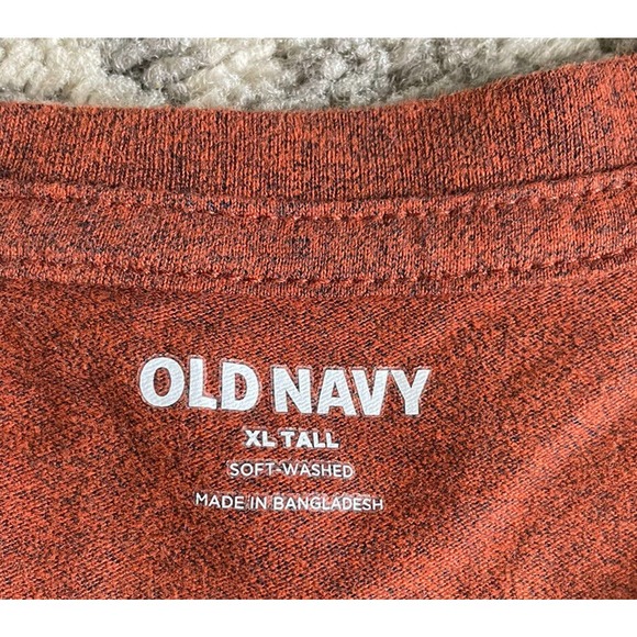 Old Navy Mens XL Tall Shirt Burnt Orange Long Sleeve Soft Washed NWT P6 - Picture 3 of 9